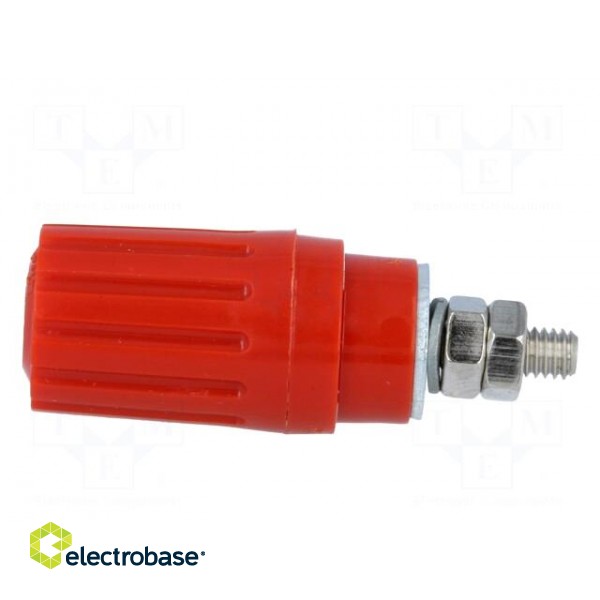 Socket | 4mm banana | 25A | red | insulated | crimped image 3