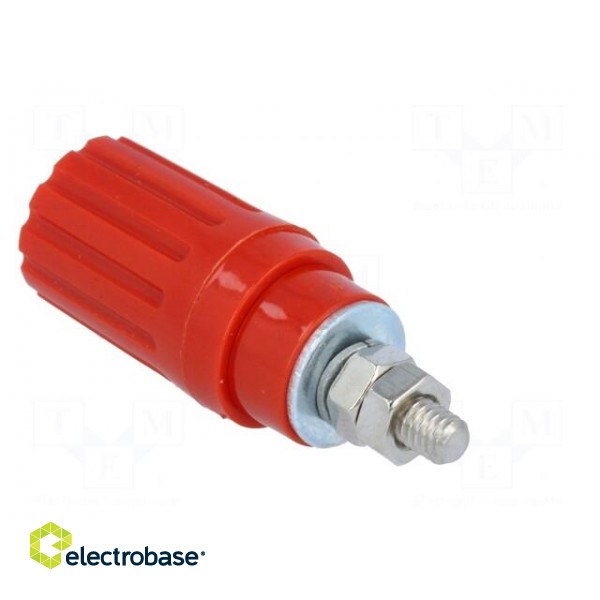 Socket | 4mm banana | 25A | red | insulated | crimped image 4