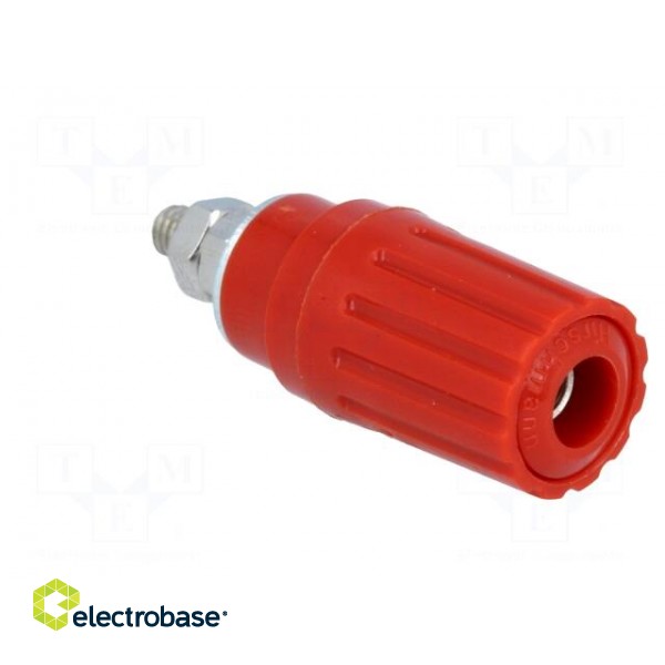 Socket | 4mm banana | 25A | red | insulated | crimped image 8