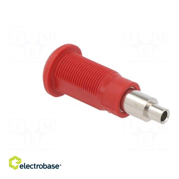 Socket | 4mm banana | 25A | red | nickel plated | Overall len: 26mm image 4