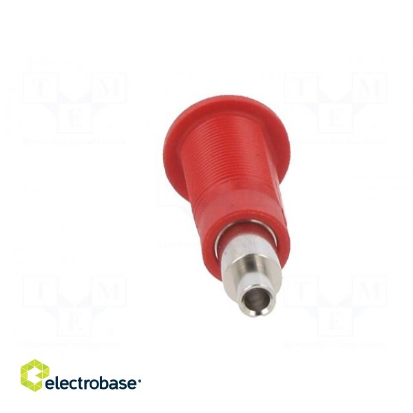 Socket | 4mm banana | 25A | red | nickel plated | Overall len: 26mm image 5
