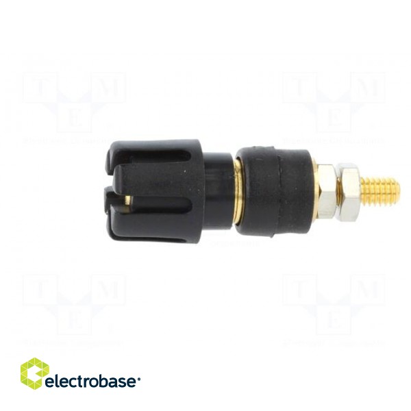 Socket | 4mm banana | 30A | 60VDC | 48mm | black | gold-plated | -20÷80°C image 3