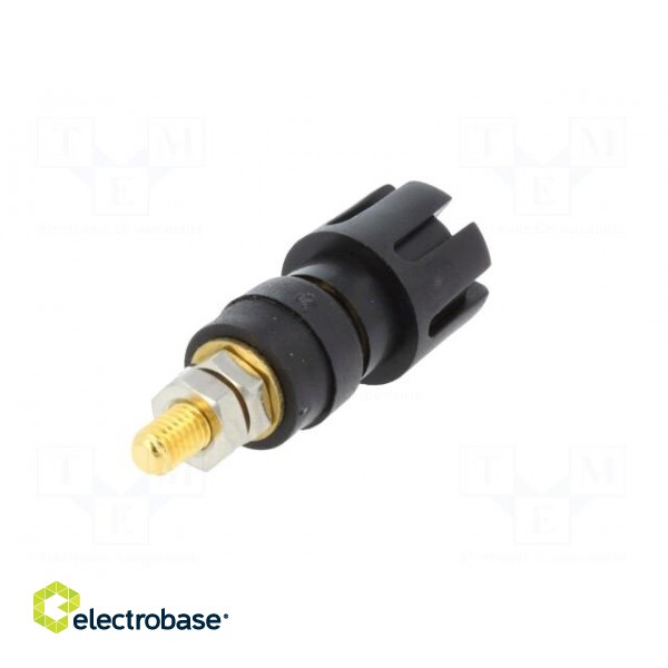 Socket | 4mm banana | 30A | 60VDC | 48mm | black | gold-plated | -20÷80°C image 6