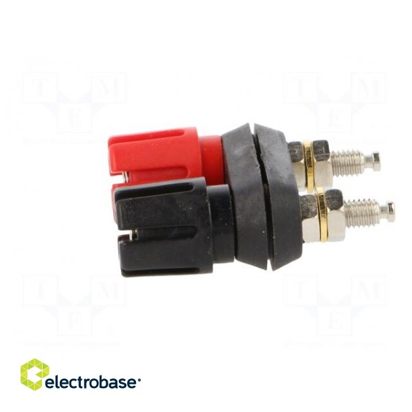 Connector: 4mm banana | socket | 30A | 60VDC | nickel plated | double фото 3