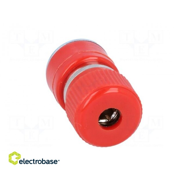 Socket | 4mm banana | 30A | 60VDC | red | nickel plated | screw,on panel image 9
