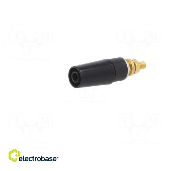 Socket | 4mm banana | 32A | 1kV | black | gold-plated | insulated image 2