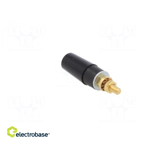 Socket | 4mm banana | 32A | 1kV | black | gold-plated | insulated image 4