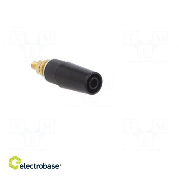 Socket | 4mm banana | 32A | 1kV | black | gold-plated | insulated image 8