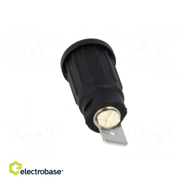 Socket | 4mm banana | 32A | 1.5kVDC | black | nickel plated | on panel paveikslėlis 5