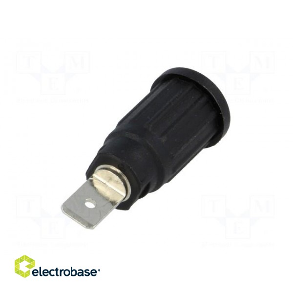 Socket | 4mm banana | 32A | 1.5kVDC | black | nickel plated | on panel paveikslėlis 6