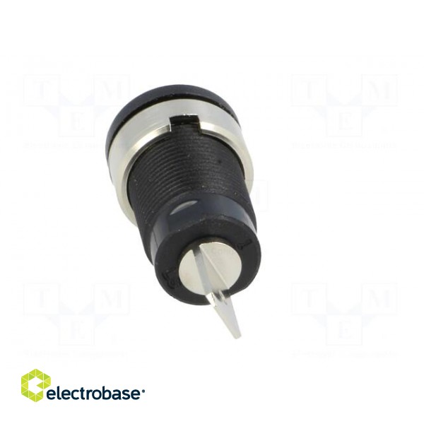 Socket | 4mm banana | 32A | 1kVDC | black | nickel plated | on panel image 5