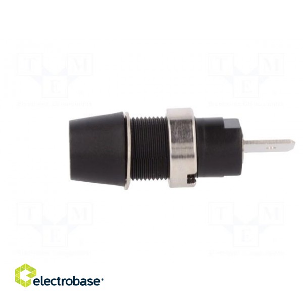 Socket | 4mm banana | 32A | 1kVDC | black | nickel plated | screw | 41mm paveikslėlis 3