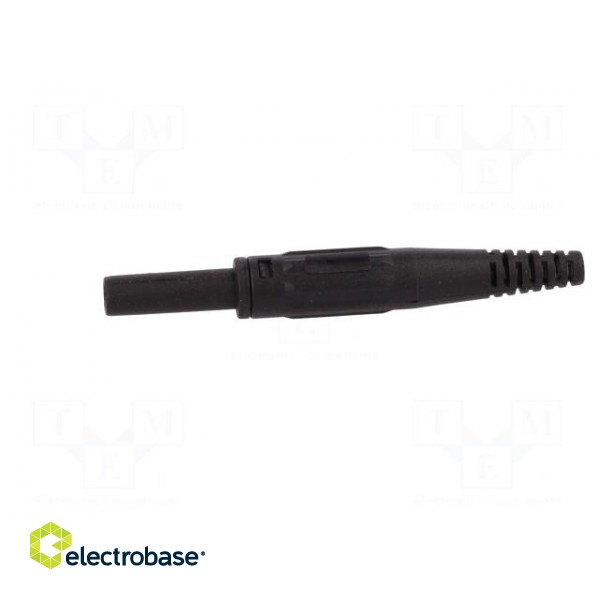 Socket | 4mm banana | 32A | black | on cable | insulated | 2.5mm2 image 3