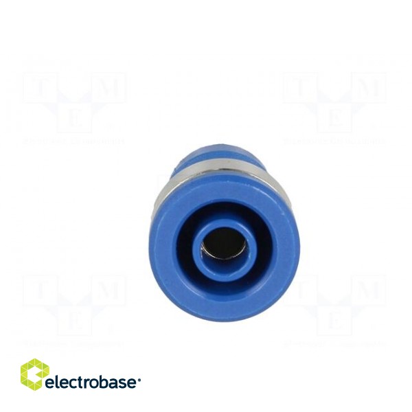 Socket | 4mm banana | 32A | 1kVDC | blue | nickel plated | on panel | 35mm image 9