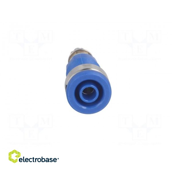 Socket | 4mm banana | 32A | 1kVDC | blue | nickel plated | on panel | 40mm image 9