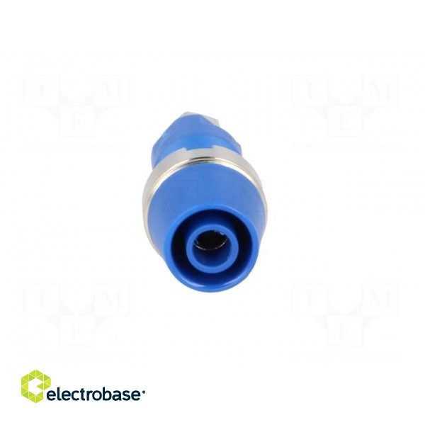 Socket | 4mm banana | 32A | 1kV | blue | nickel plated | screw | insulated paveikslėlis 9
