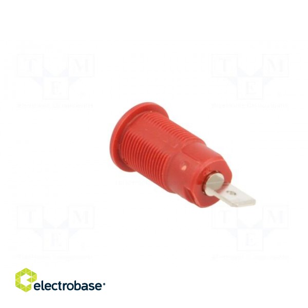 Socket | 4mm banana | 32A | 1kV | Cutout: Ø12.2mm | red | nickel plated image 4