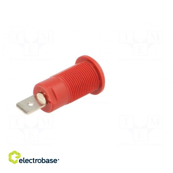 Socket | 4mm banana | 32A | 1kV | Cutout: Ø12.2mm | red | nickel plated image 6