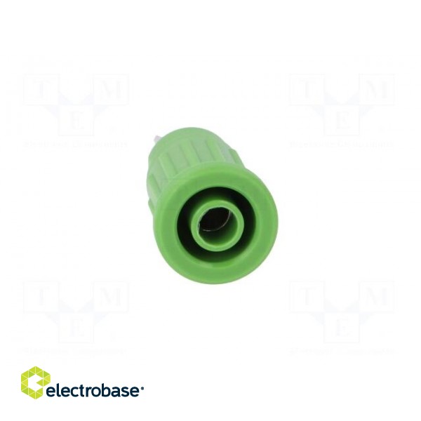 Socket | 4mm banana | 32A | 1.5kVDC | green | nickel plated | on panel image 9