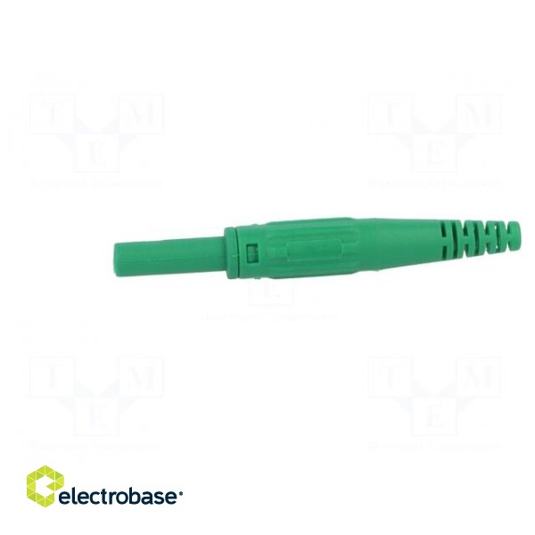 Socket | 4mm banana | 32A | green | on cable | insulated | 2.5mm2 image 3
