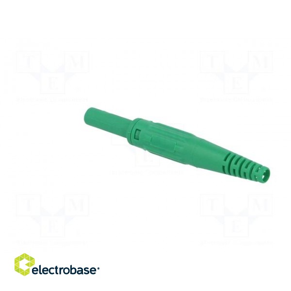 Socket | 4mm banana | 32A | green | on cable | insulated | 2.5mm2 image 4