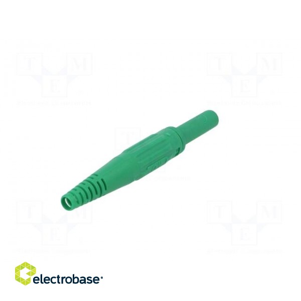 Socket | 4mm banana | 32A | green | on cable | insulated | 2.5mm2 image 6
