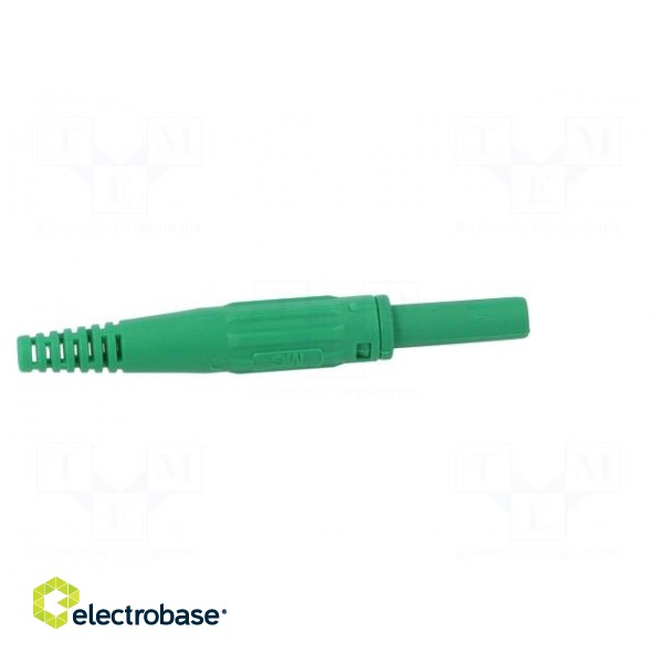 Socket | 4mm banana | 32A | green | on cable | insulated | 2.5mm2 image 7