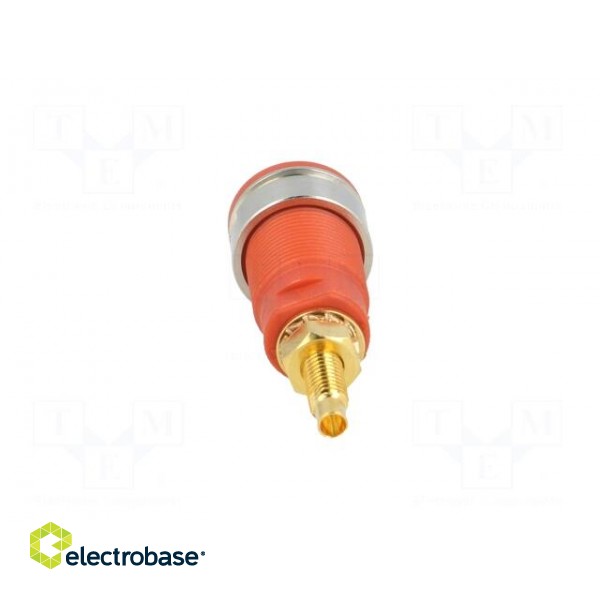 Socket | 4mm banana | 32A | 1kV | red | gold-plated | on panel | 40mm | 5mΩ image 5