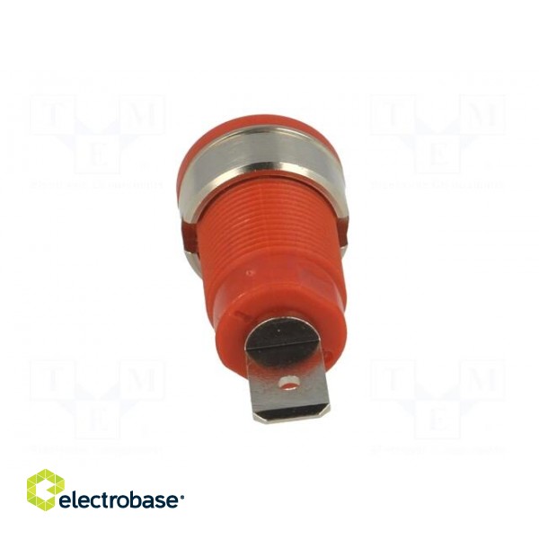 Socket | 4mm banana | 32A | 1kVDC | red | nickel plated | on panel | 35mm image 5