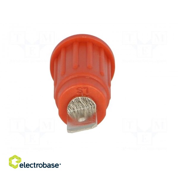 Socket | 4mm banana | 32A | 1.5kVDC | red | nickel plated | on panel image 5