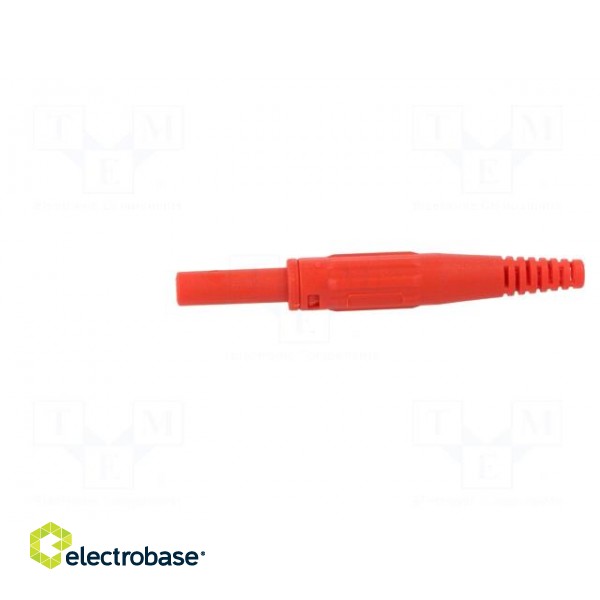 Socket | 4mm banana | 32A | red | on cable | insulated | 2.5mm2 image 3