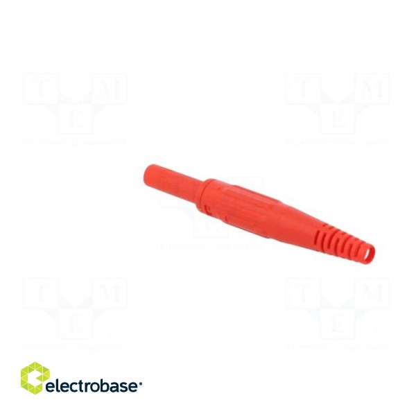 Socket | 4mm banana | 32A | red | on cable | insulated | 2.5mm2 image 4