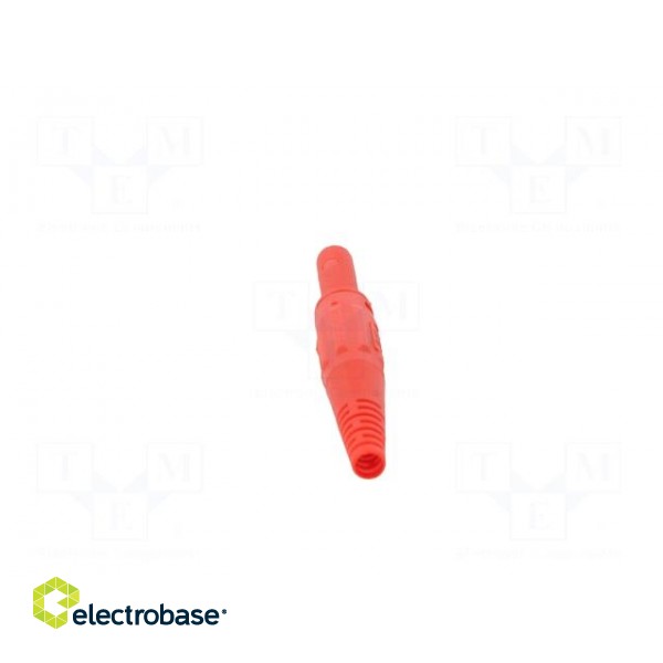 Socket | 4mm banana | 32A | red | on cable | insulated | 2.5mm2 image 5
