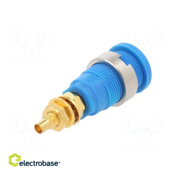 Socket | 4mm banana | 32A | 1kVDC | blue | gold-plated | screw | 39mm image 6