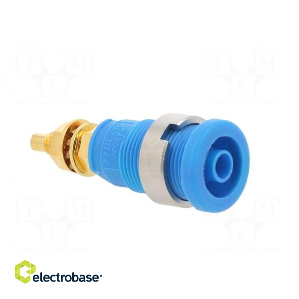 Socket | 4mm banana | 32A | 1kVDC | blue | gold-plated | screw | 39mm image 8
