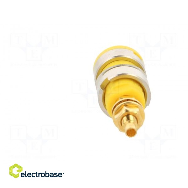 Socket | 4mm banana | 32A | 1kVDC | yellow | gold-plated | screw | 39mm image 5