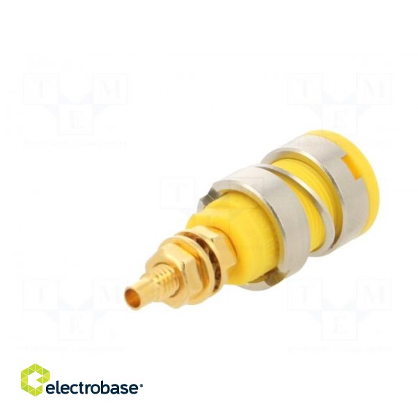 Socket | 4mm banana | 32A | 1kVDC | yellow | gold-plated | screw | 39mm image 6