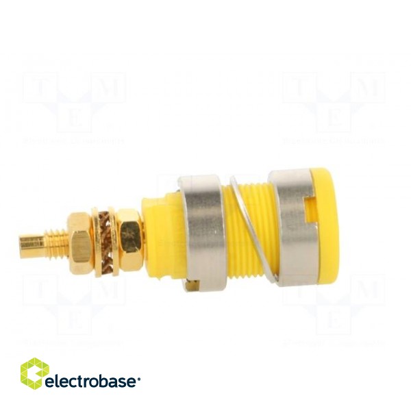 Socket | 4mm banana | 32A | 1kVDC | yellow | gold-plated | screw | 39mm image 7