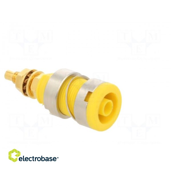 Socket | 4mm banana | 32A | 1kVDC | yellow | gold-plated | screw | 39mm image 8