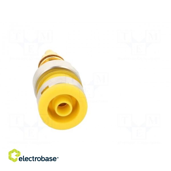 Socket | 4mm banana | 32A | 1kVDC | yellow | gold-plated | screw | 39mm фото 9