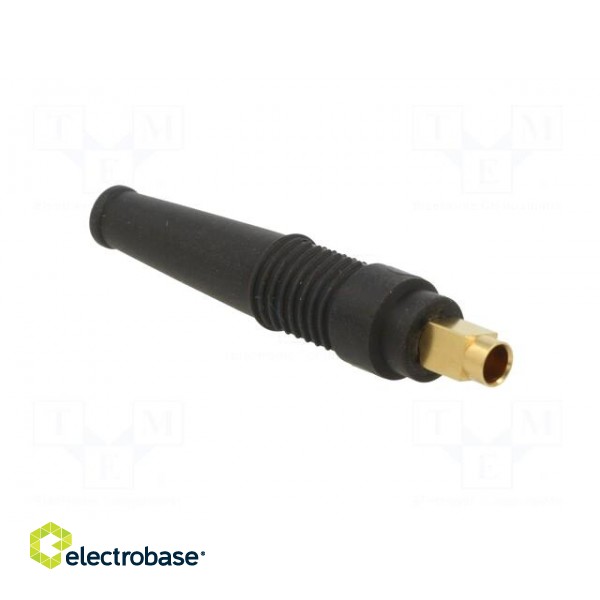 Socket | 4mm banana | 32A | 30VAC | 60VDC | 50mm | black | gold-plated фото 8