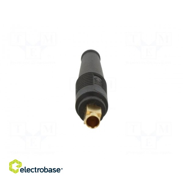 Socket | 4mm banana | 32A | 30VAC | 60VDC | 50mm | black | gold-plated фото 9