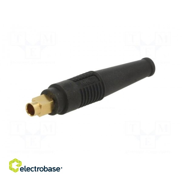 Socket | 4mm banana | 32A | 30VAC | 60VDC | 50mm | black | gold-plated фото 2