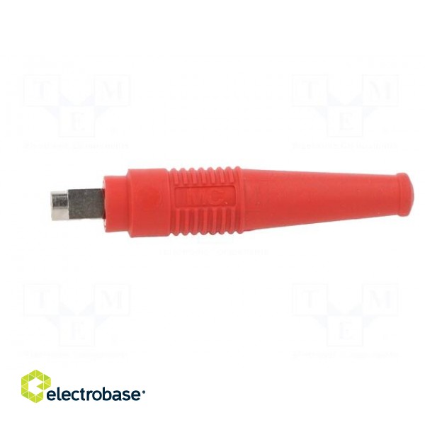 Socket | 4mm banana | 32A | 30VAC | 60VDC | 50mm | red | nickel plated image 3