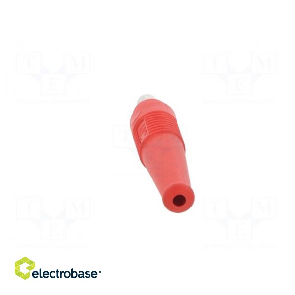 Socket | 4mm banana | 32A | 30VAC | 60VDC | 50mm | red | nickel plated image 5