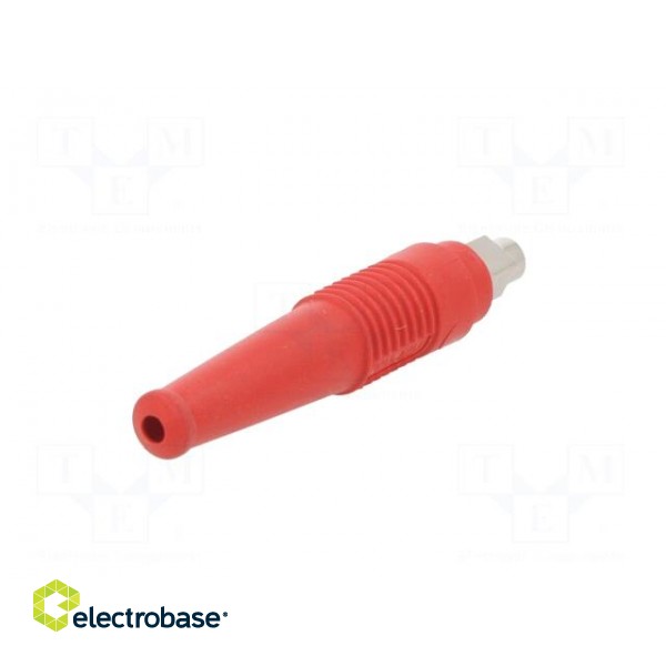 Socket | 4mm banana | 32A | 30VAC | 60VDC | 50mm | red | nickel plated image 6