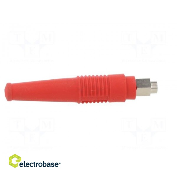Socket | 4mm banana | 32A | 30VAC | 60VDC | 50mm | red | nickel plated image 7