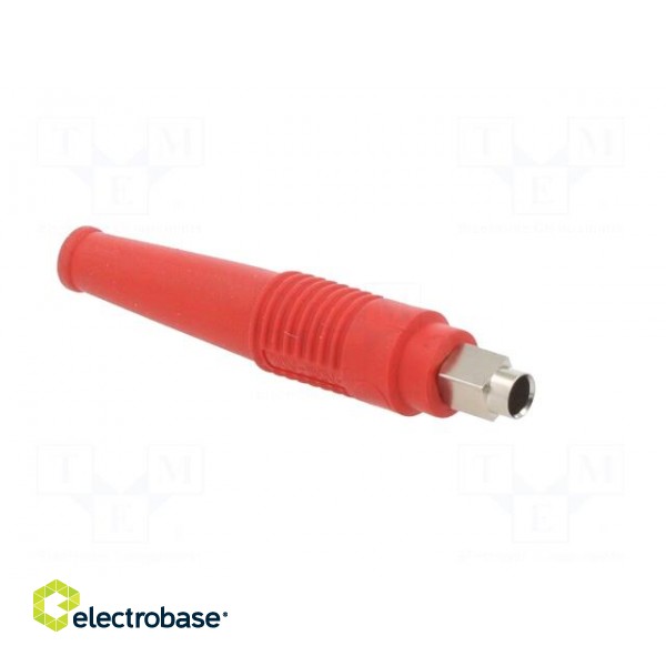 Socket | 4mm banana | 32A | 30VAC | 60VDC | 50mm | red | nickel plated image 8