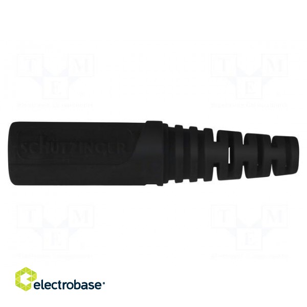 Socket | 4mm banana | 32A | 70VDC | black | nickel plated | on cable