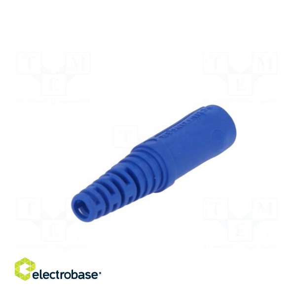 Socket | 4mm banana | 32A | 70VDC | blue | nickel plated | on cable image 6